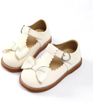 Toddler Little Girls White Oxford Shoes Size 1 Kids Mary Jane Flats School Uniform Shoes