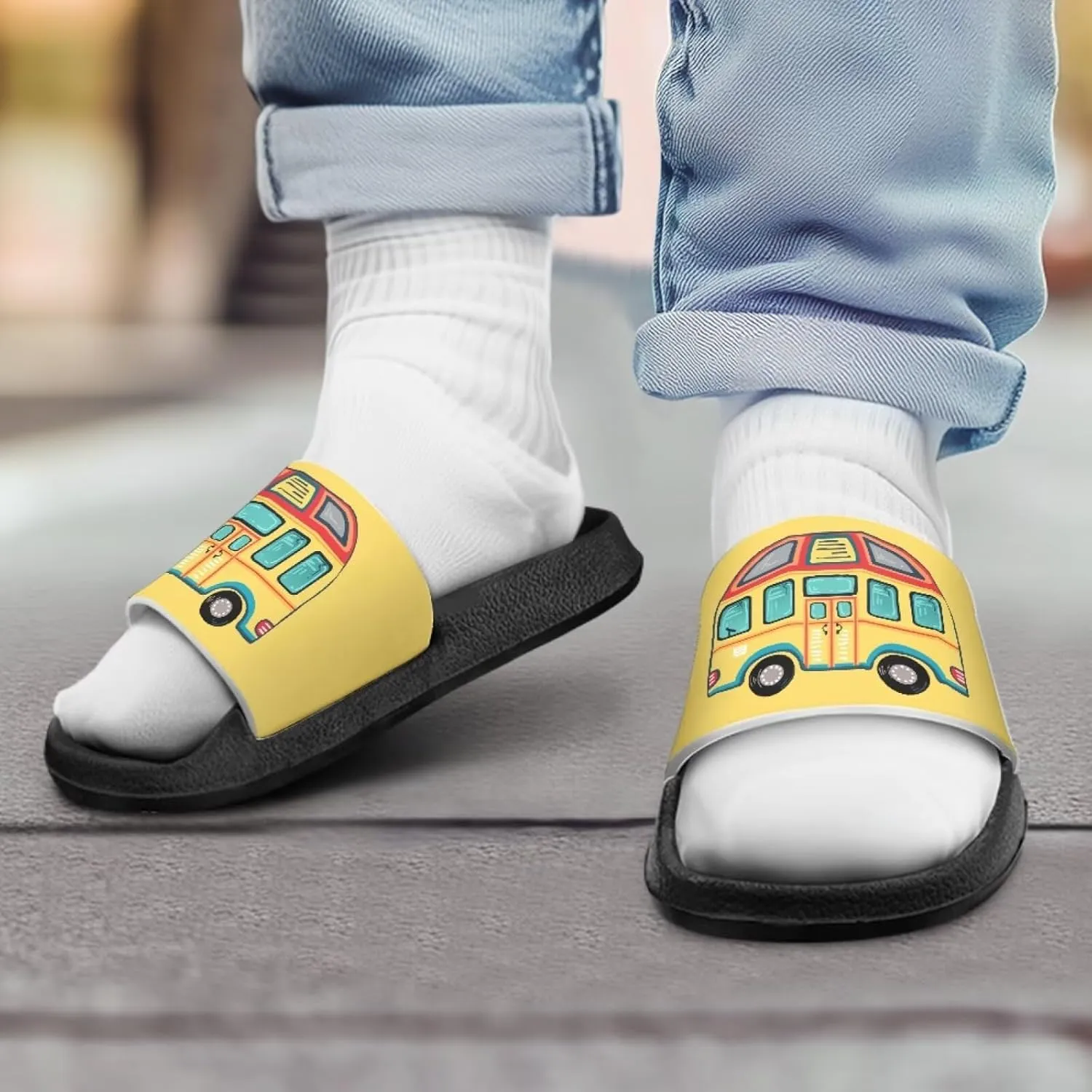 Toddler Little Kid Beach Pool Shower Slides Anti-Skid Home Bath Slippers Cute Summer Outdoor Shoes