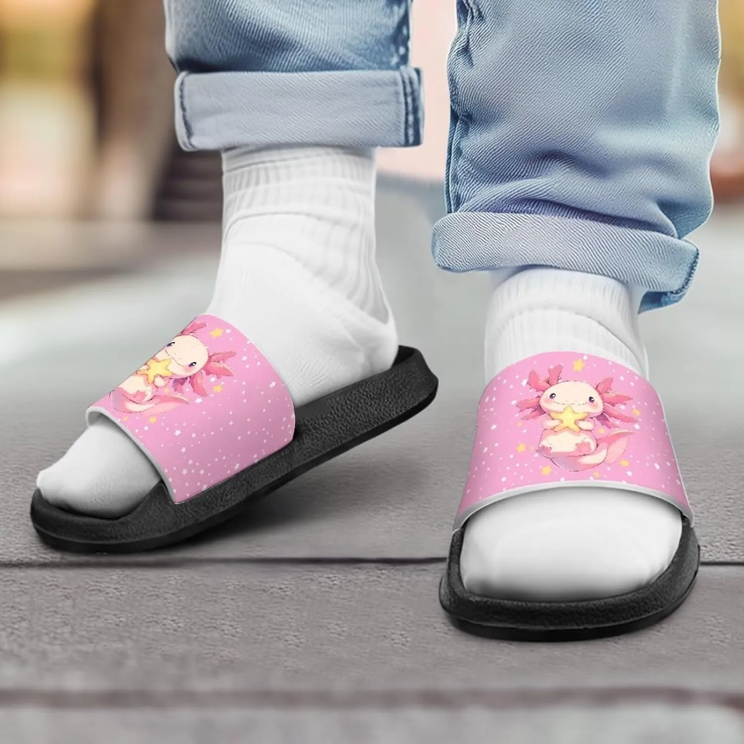 Toddler Little Kid Beach Pool Shower Slides Anti-Skid Home Bath Slippers Cute Summer Outdoor Shoes