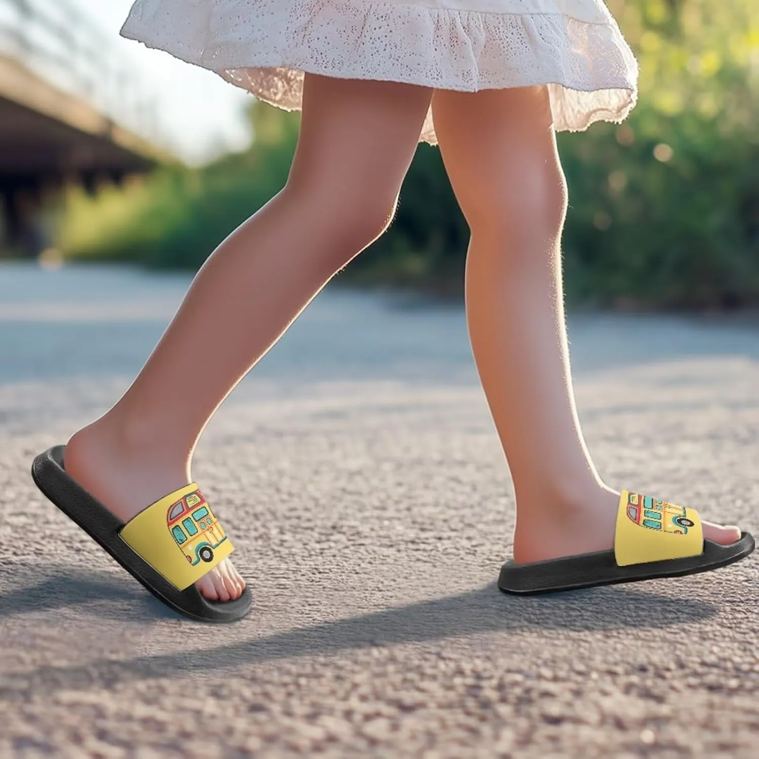Toddler Little Kid Beach Pool Shower Slides Anti-Skid Home Bath Slippers Cute Summer Outdoor Shoes