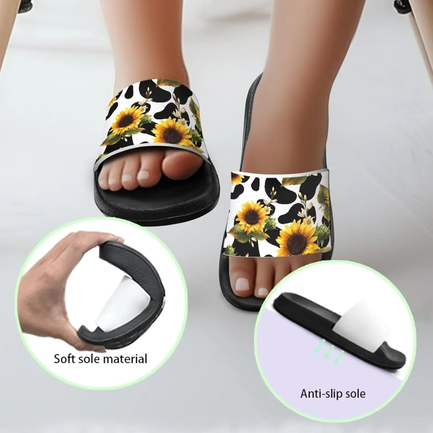 Toddler Little Kid Beach Pool Shower Slides Anti-Skid Home Bath Slippers Cute Summer Outdoor Shoes
