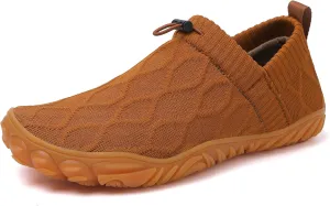 Tongzone Men's Wide Toe Box Barefoot Shoes Slip-On Running Sneakers Trail-Runners Zero Drop Sole Walking Shoes