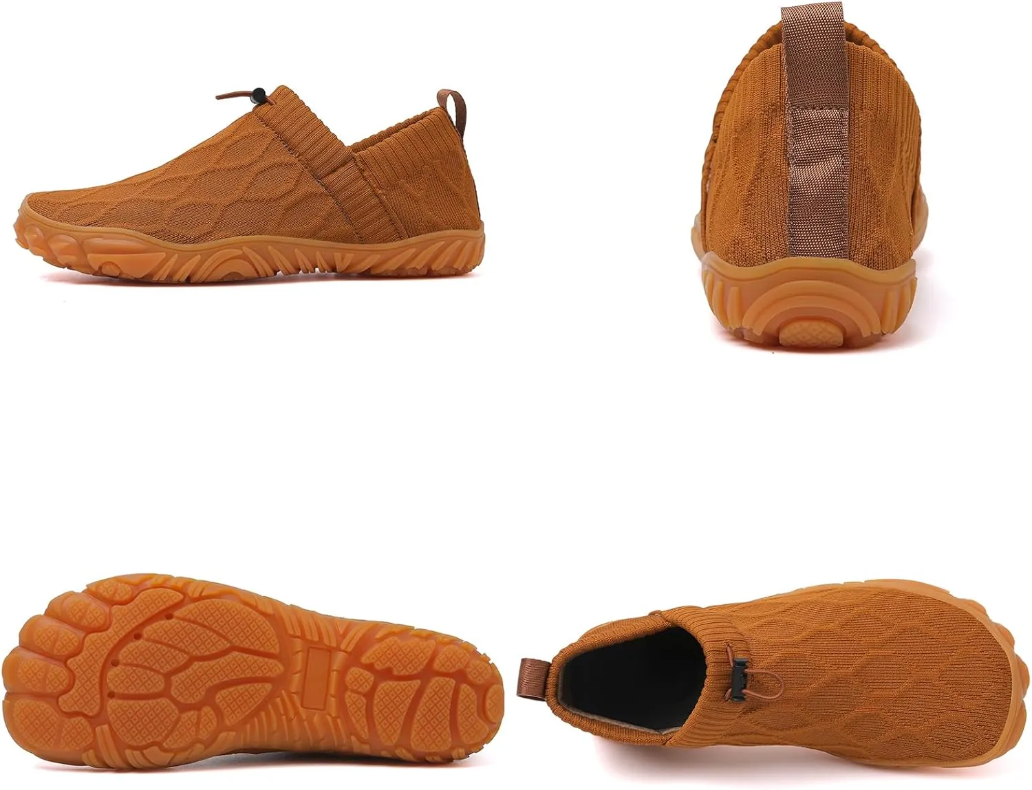 Tongzone Men's Wide Toe Box Barefoot Shoes Slip-On Running Sneakers Trail-Runners Zero Drop Sole Walking Shoes