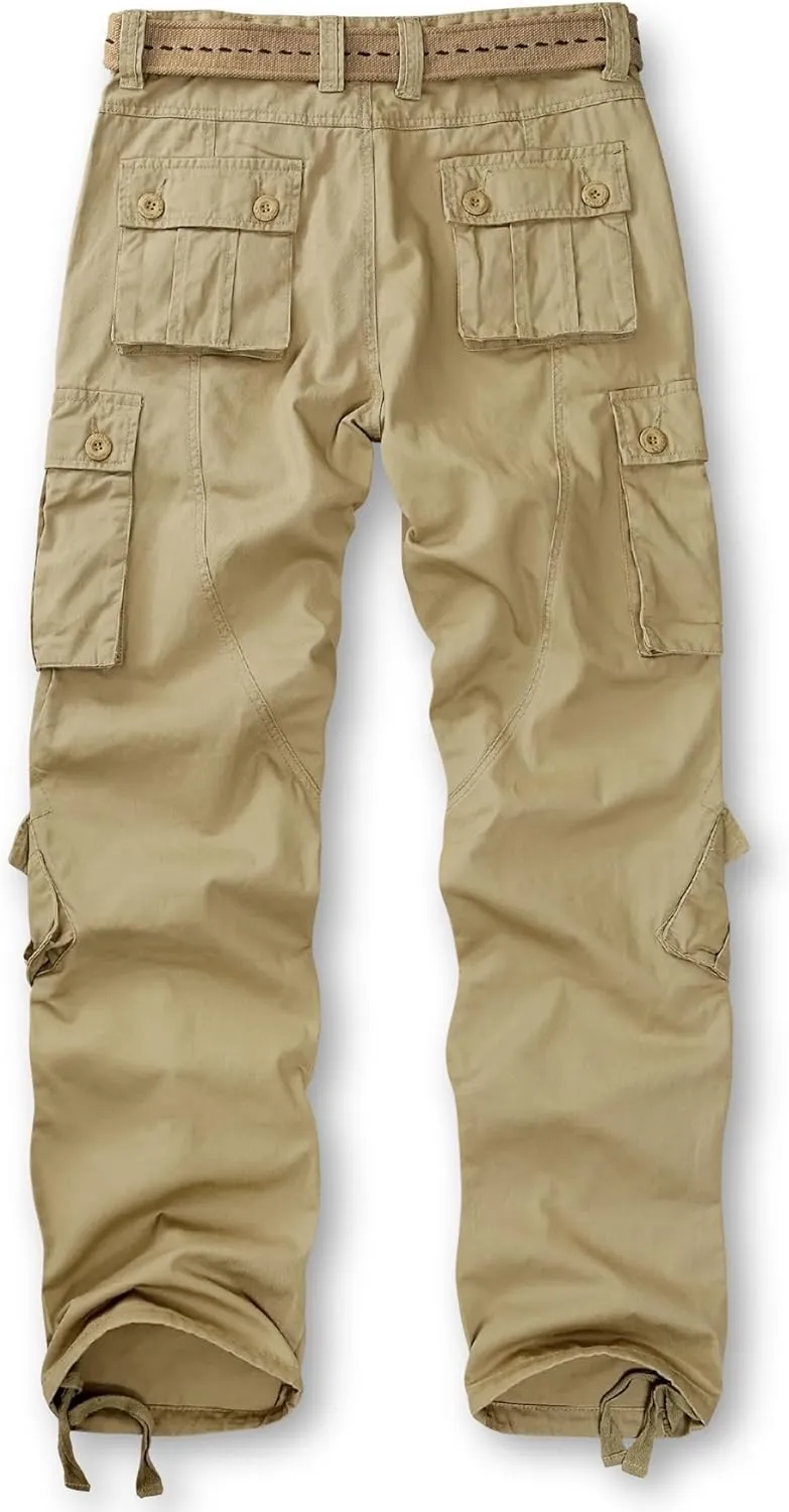 TRGPSG Women's Casual Combat Cargo Pants, Cotton Outdoor Camouflage Military Multi Pockets Work Pants