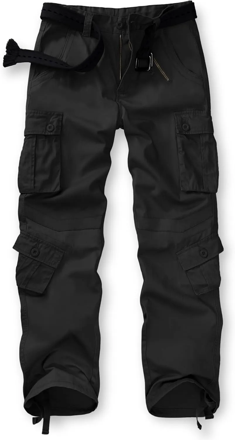TRGPSG Women's Casual Combat Cargo Pants, Cotton Outdoor Camouflage Military Multi Pockets Work Pants