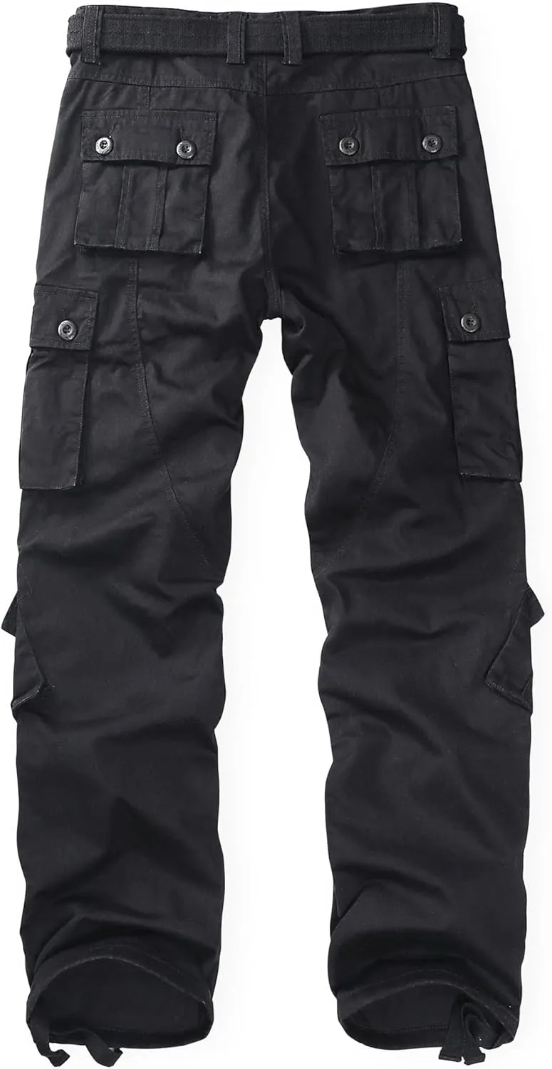 TRGPSG Women's Casual Combat Cargo Pants, Cotton Outdoor Camouflage Military Multi Pockets Work Pants