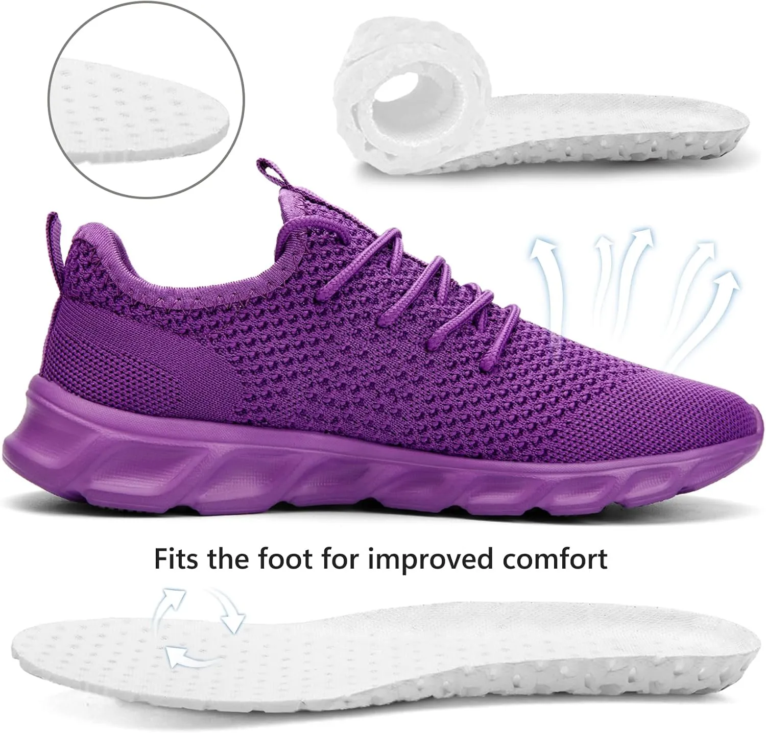 Tvtaop Running Shoes Womens Sneakers Tennis Walking Workout Gym Shoes Lightweight Comfortable Trail Running