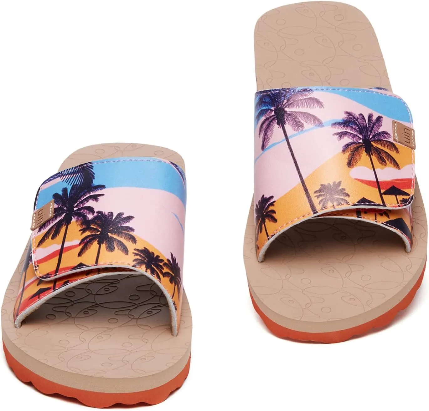 UIN Women's Flip Flops Thong Sandals Beach Summer Casual Art Painted Travel Comfort Slippers Non Slip