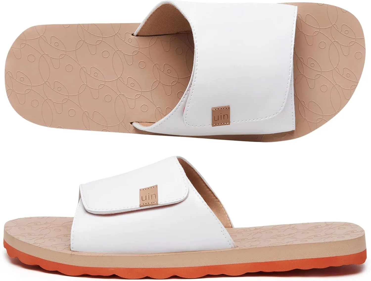 UIN Women's Flip Flops Thong Sandals Beach Summer Casual Art Painted Travel Comfort Slippers Non Slip