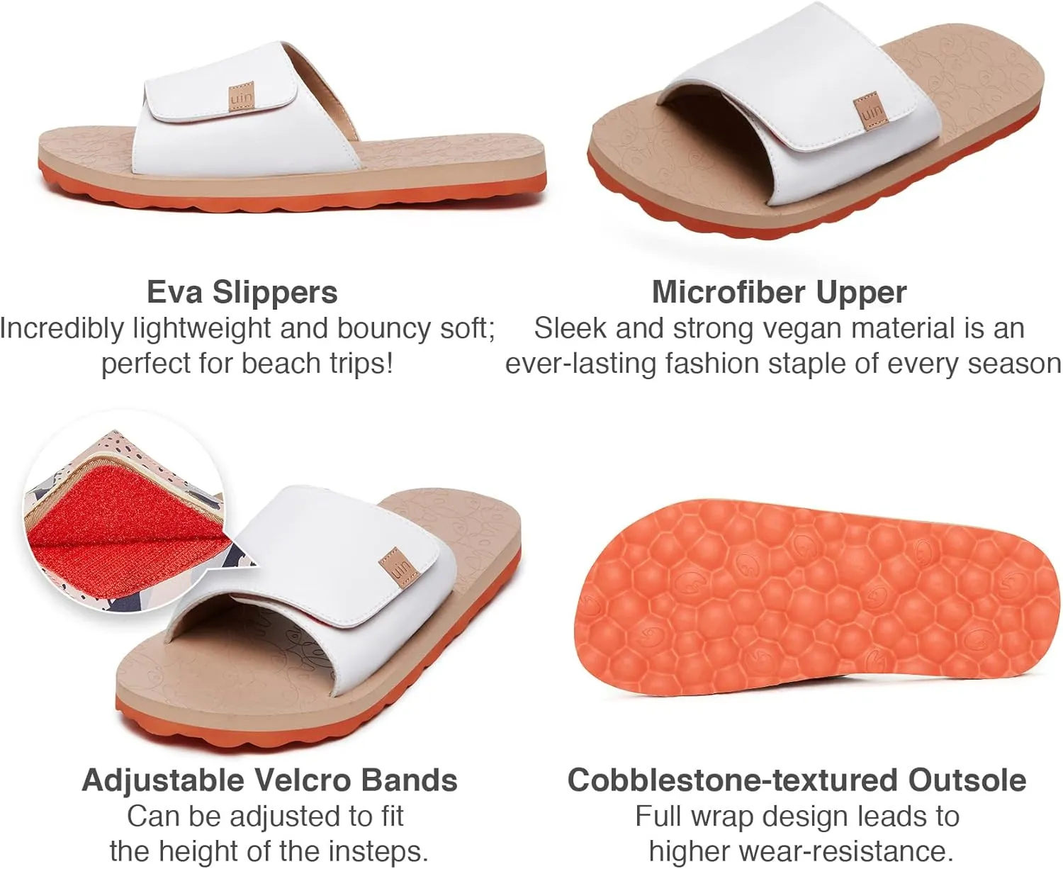 UIN Women's Flip Flops Thong Sandals Beach Summer Casual Art Painted Travel Comfort Slippers Non Slip