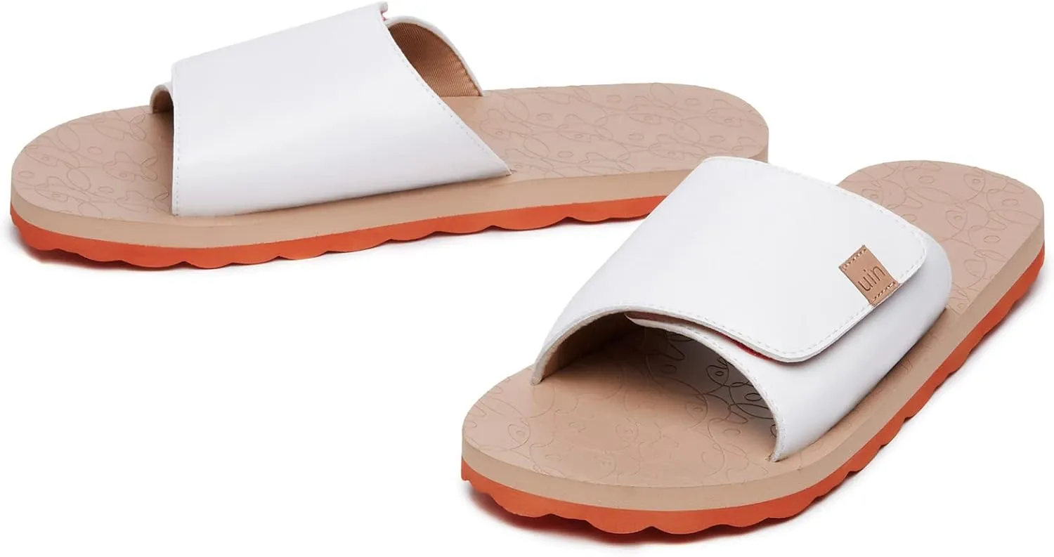 UIN Women's Flip Flops Thong Sandals Beach Summer Casual Art Painted Travel Comfort Slippers Non Slip