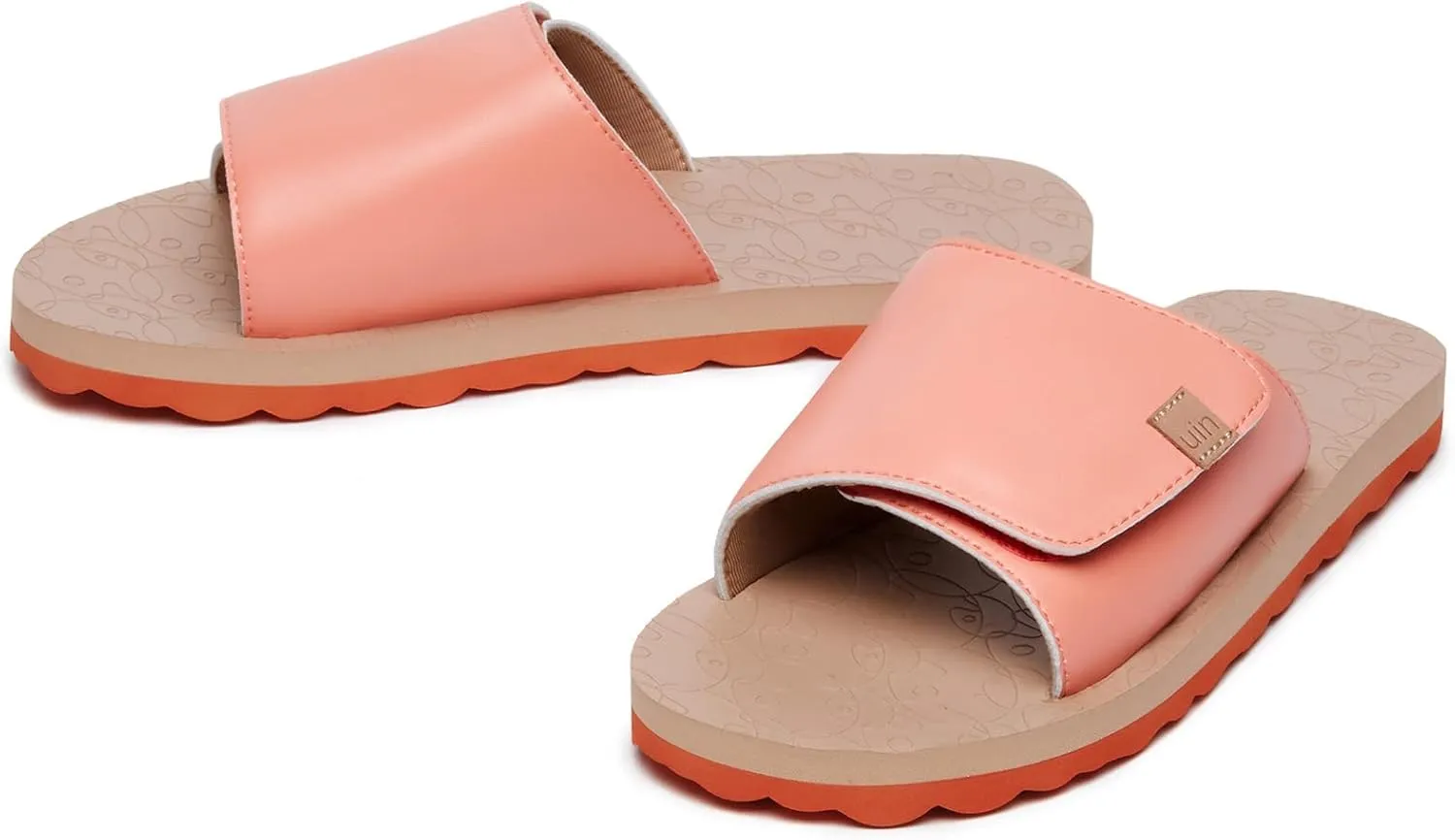 UIN Women's Flip Flops Thong Sandals Beach Summer Casual Art Painted Travel Comfort Slippers Non Slip