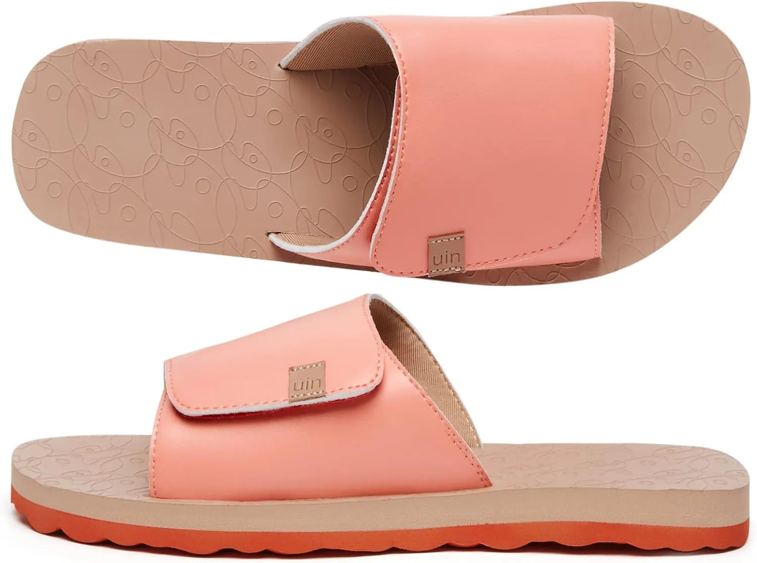 UIN Women's Flip Flops Thong Sandals Beach Summer Casual Art Painted Travel Comfort Slippers Non Slip