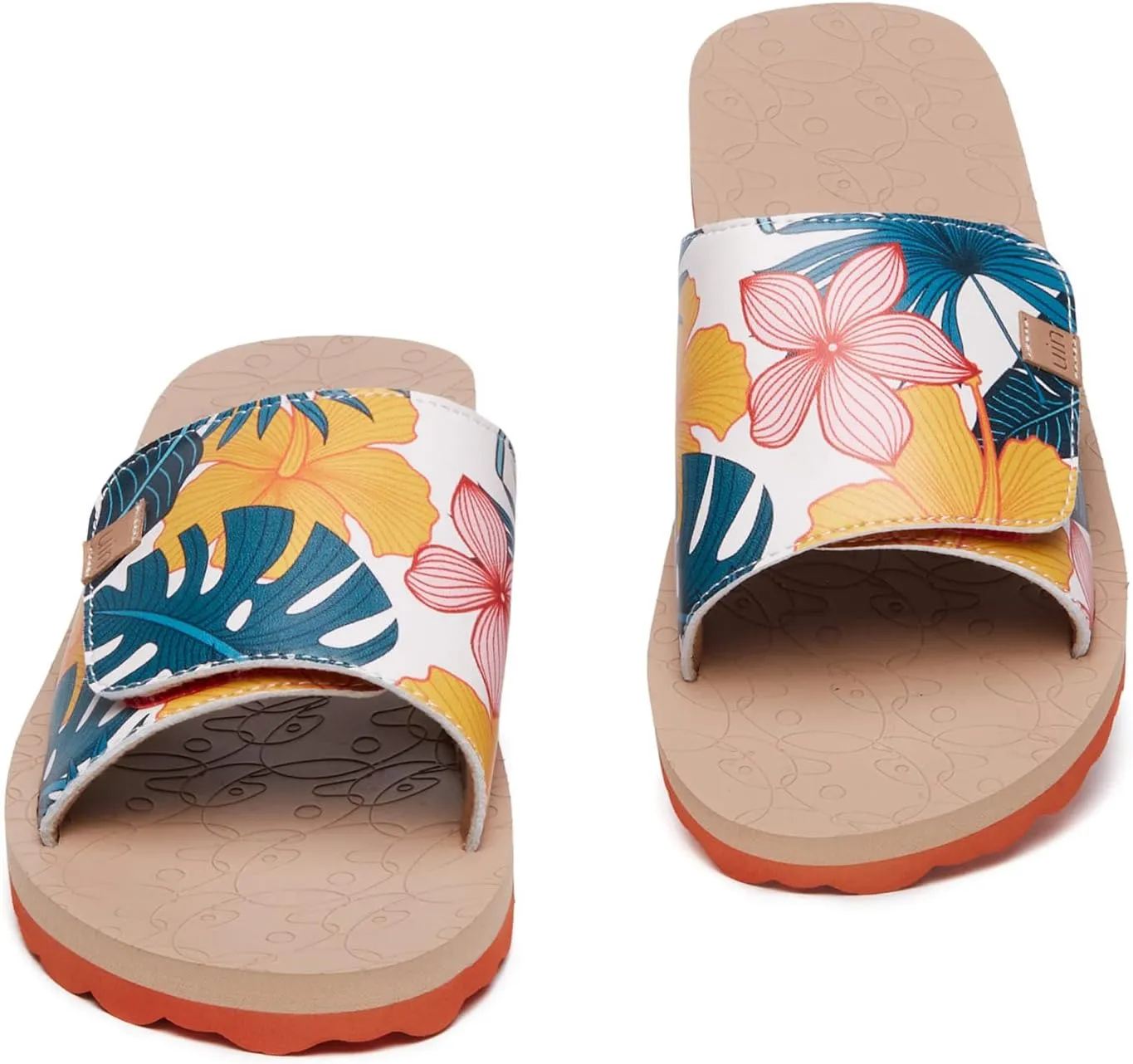 UIN Women's Flip Flops Thong Sandals Beach Summer Casual Art Painted Travel Comfort Slippers Non Slip