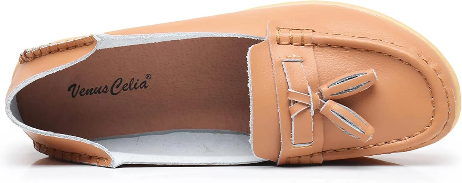 VenusCelia Women's Lantern Comfort Walking Flat Loafer