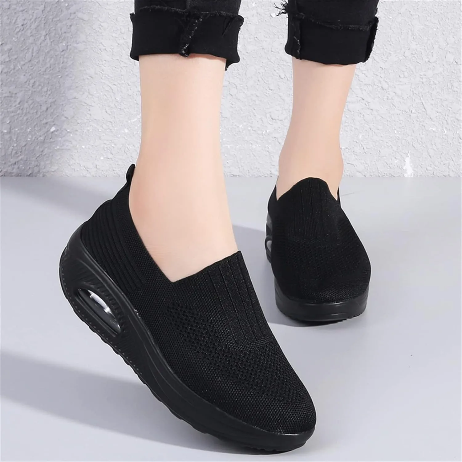Veroders Women's Working Nurse Shoes Platform Walking Sneakers Wedges Orthotic