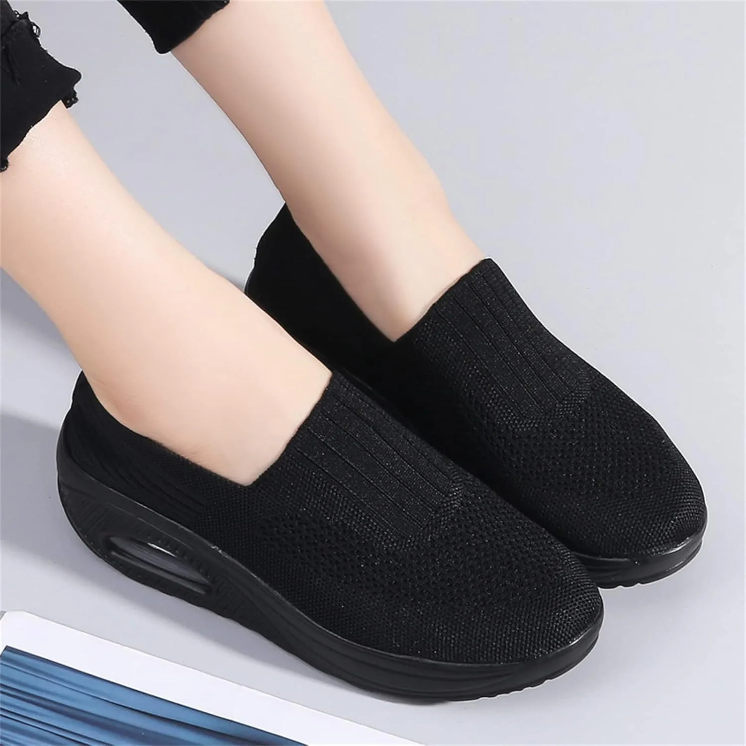 Veroders Women's Working Nurse Shoes Platform Walking Sneakers Wedges Orthotic