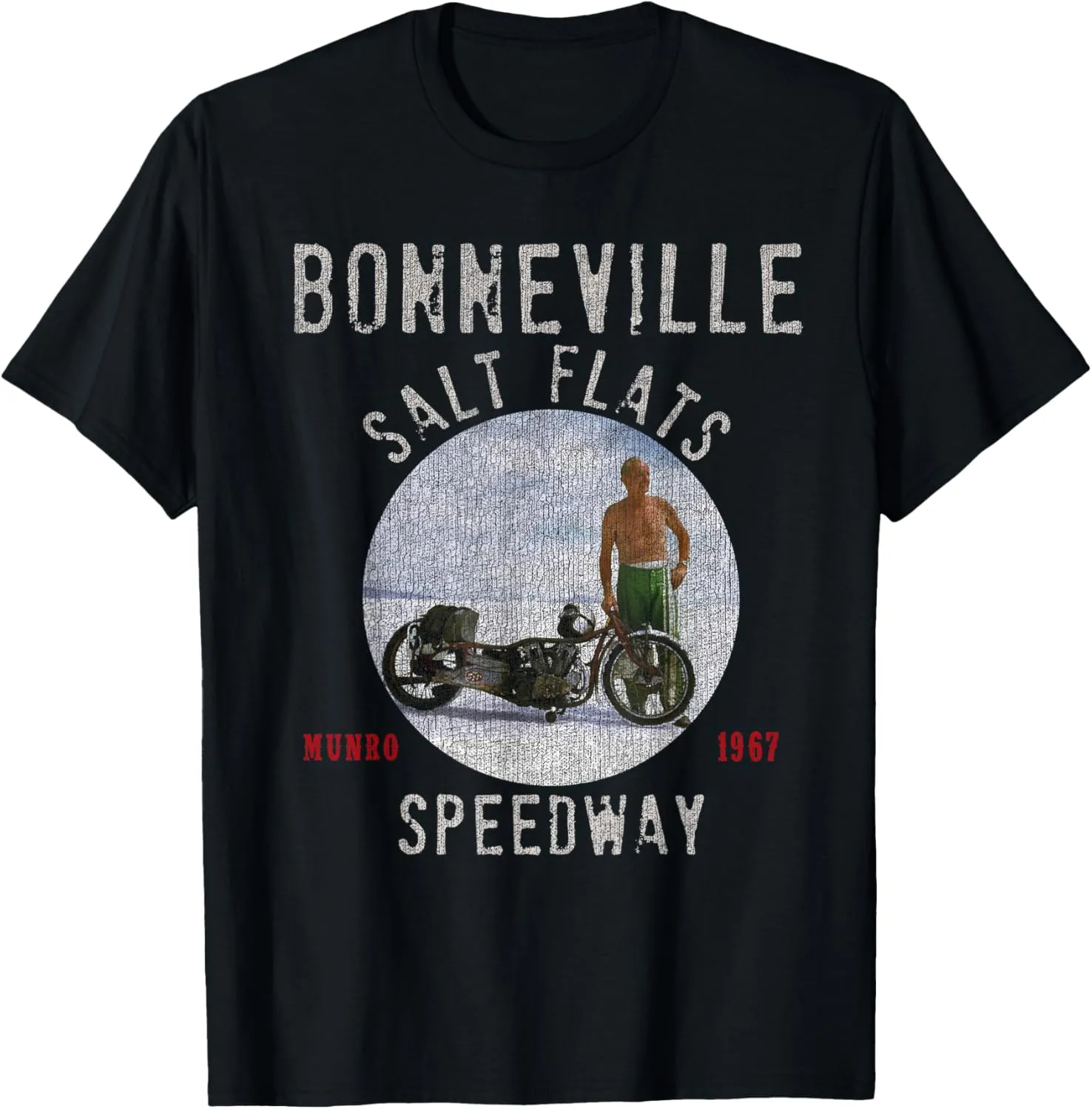 Vintage Bonneville Salt Flats Distressed 1967 Munro Fastest T-Shirt