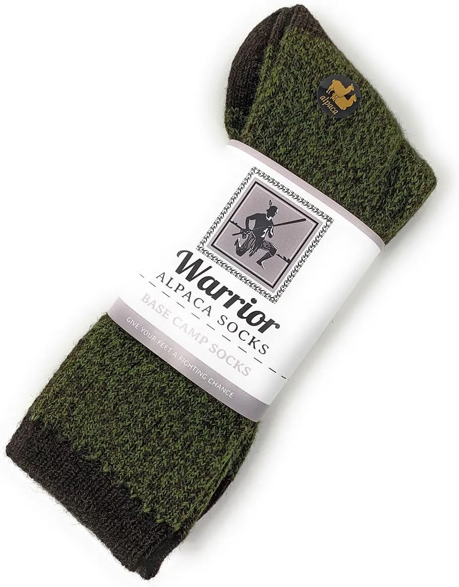 WARRIOR ALPACA SOCKS - Unisex Base Camp Alpaca Wool Hiking Socks for Men & Women
