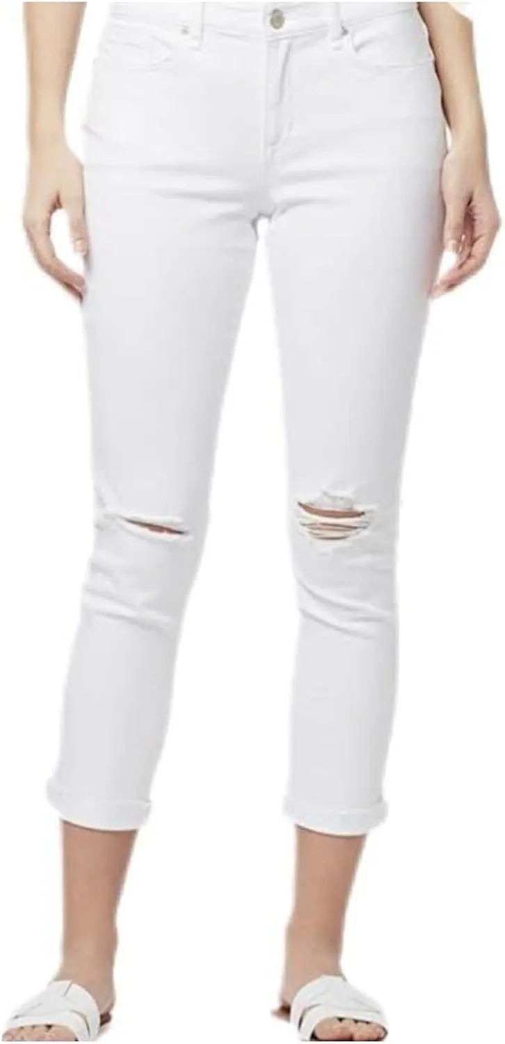 William Rast Women's Misses Vintage Cuffed Boyfriend Jean, White, 32 Regular