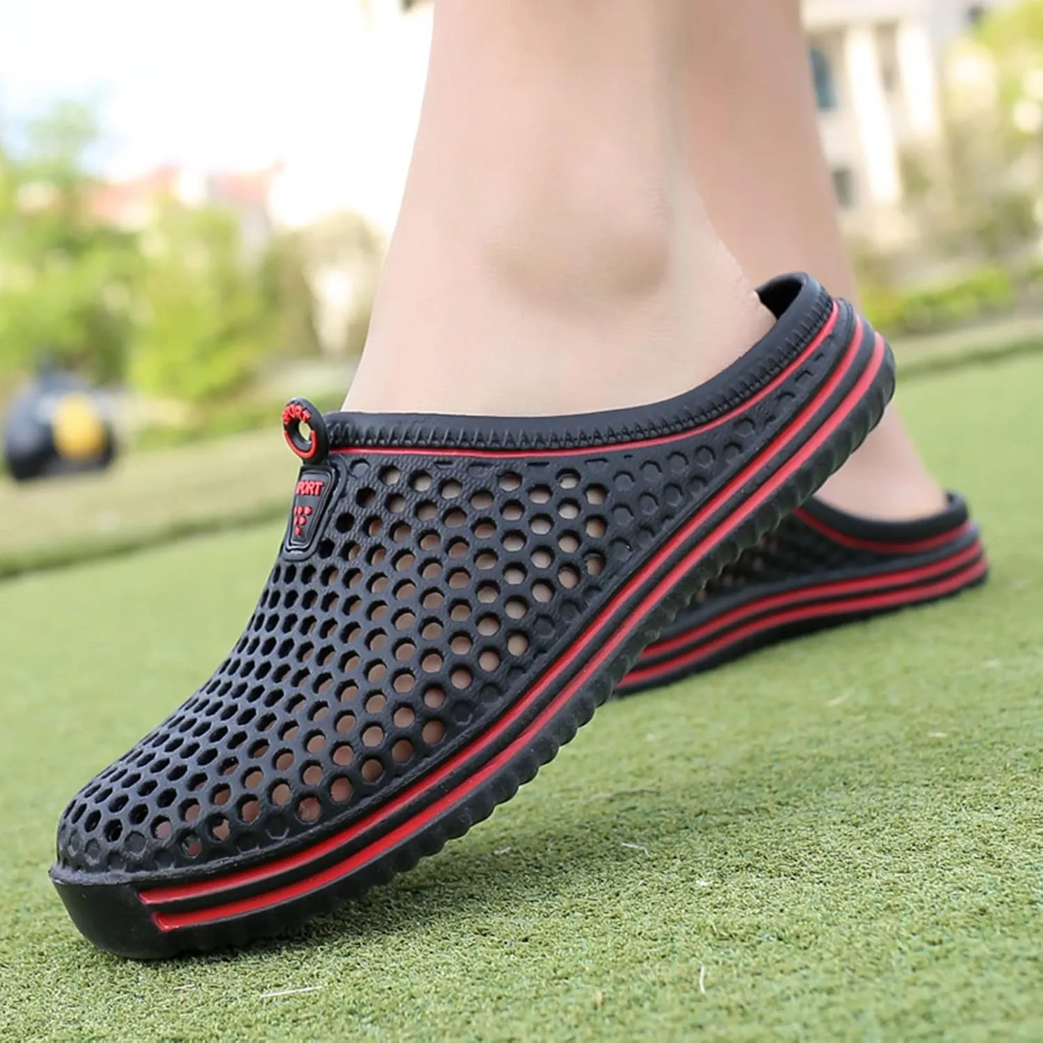 Women Garden Clogs Shoes Unisex Mesh Breathable Slippers Lightweight Summer Beach Sandals Walking Shoes
