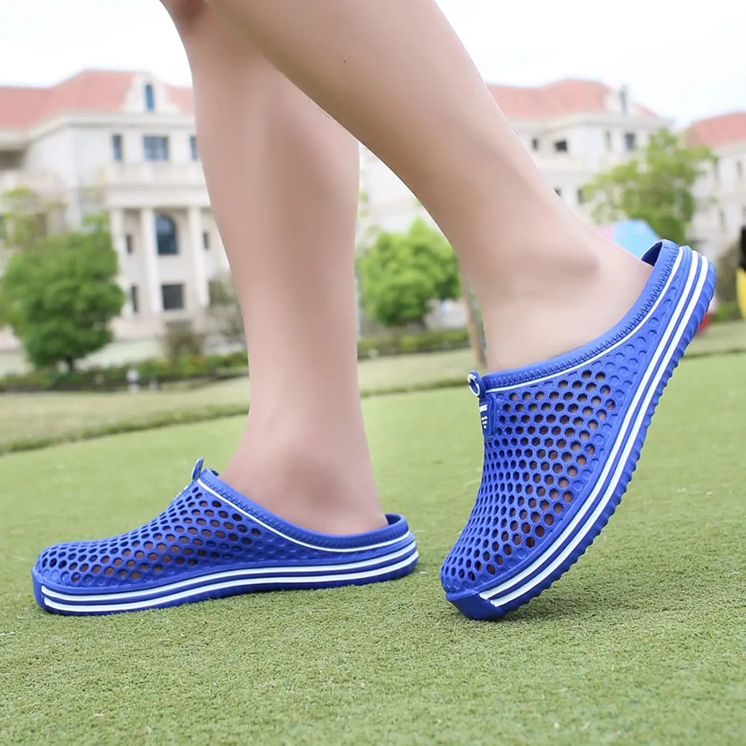 Women Garden Clogs Shoes Unisex Mesh Breathable Slippers Lightweight Summer Beach Sandals Walking Shoes