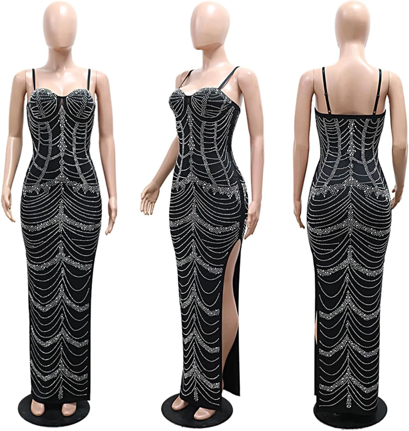 Women Sexy Hot Drilling Process Sexy Dress Party Club Night Dress