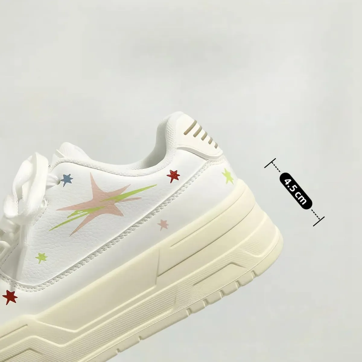 Women Y2K Platform Sneakers, Casual Star Patch Streetwear, Candy Color Height Boost Campus School Student Shoes Teens Girls