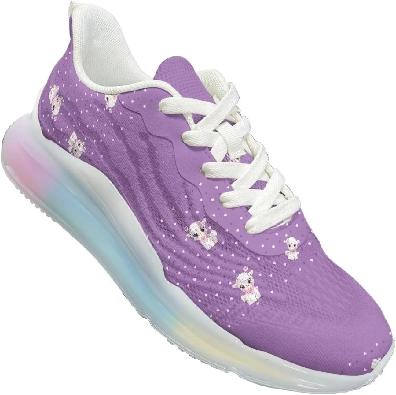 Women's Air Running Shoes Lightweight Air Cushion Sneakers Lace Up Non Slip Walking Shoes for Gym Workout SizeUS 6-11