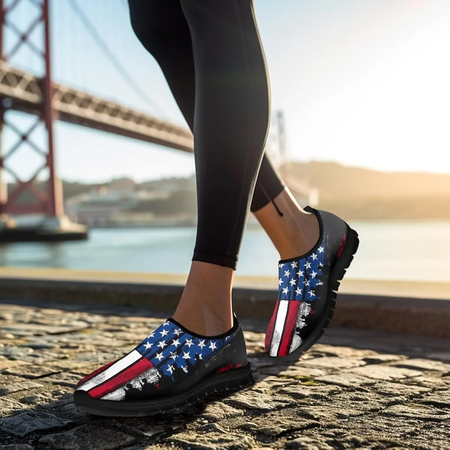 Womens Casual Sneakers Art Themed Slip On Walking Shoes for Women