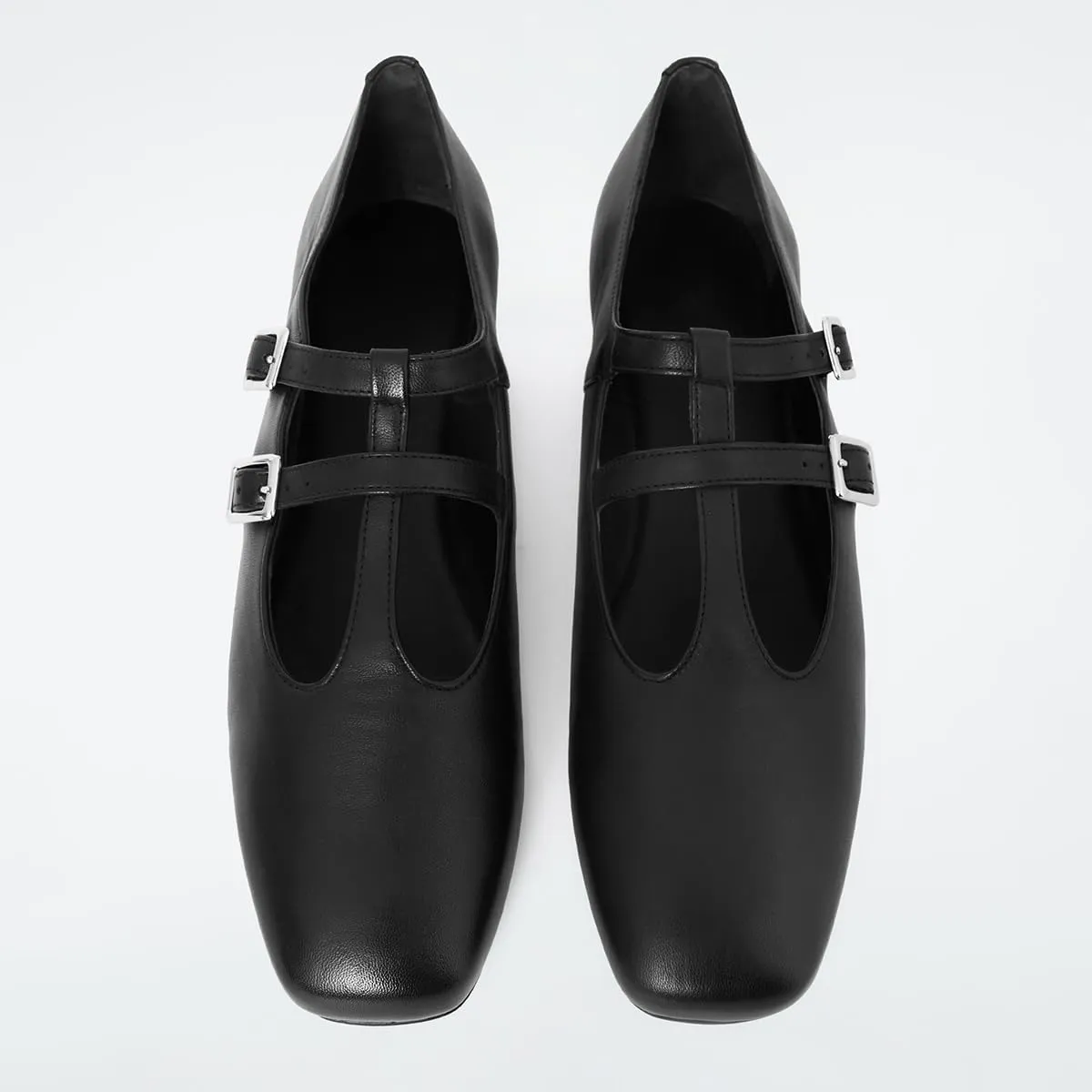 Women's Elegant Patent Ballet Flats Buckle Strap Mary Jane Flats Round Toe Ballet Flat Shoes for Women