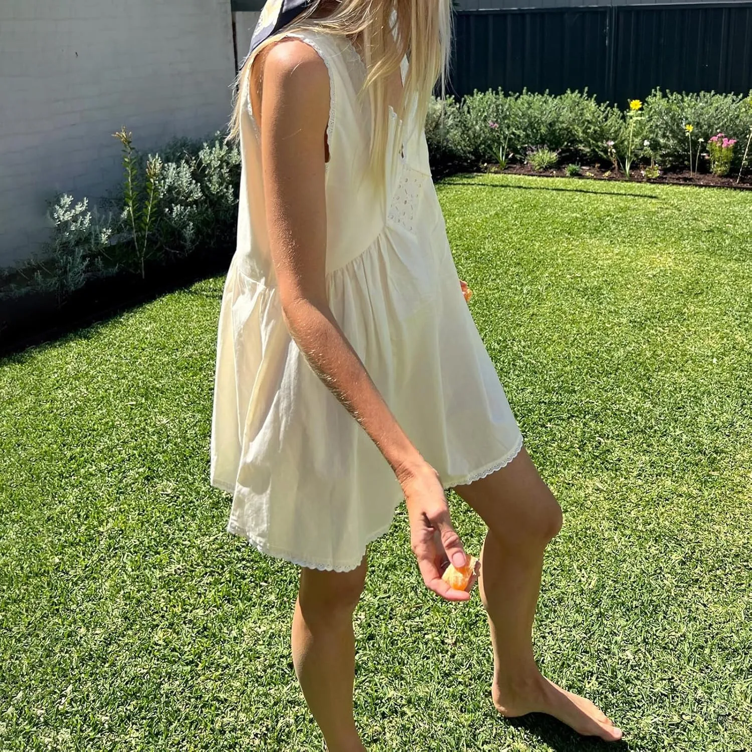 Womens Lace Mini Dress Y2k Aesthetic Summer Flowy Going Out Boho Ruffle Hem Floral Short Dress Beachwear