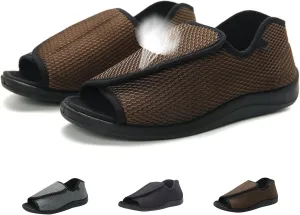 Women's Open Toe Diabetic Sandals, Adjustable Comfortable Lightweight Men Sandals, Sandals for Elderly Swollen Feet Indoor Outdoor