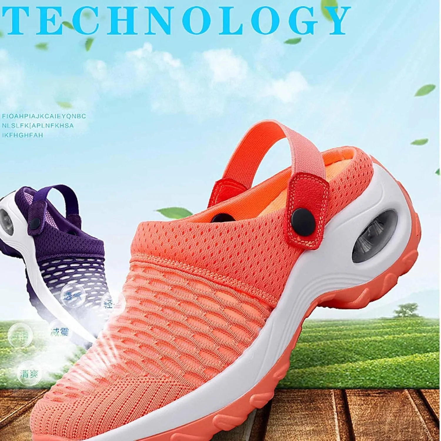 Women's Orthopedic Clogs with Air Cushion Support to Reduce Back and Knee Pressure, Walking Orthopedic Clogs for Arch Support Shoes Plantar Fasciitis Slippers Orthopedic Slip On Sandals