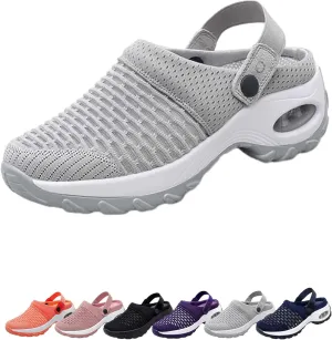Women's Orthopedic Clogs with Air Cushion Support to Reduce Back and Knee Pressure, Walking Orthopedic Clogs for Arch Support Shoes Plantar Fasciitis Slippers Orthopedic Slip On Sandals
