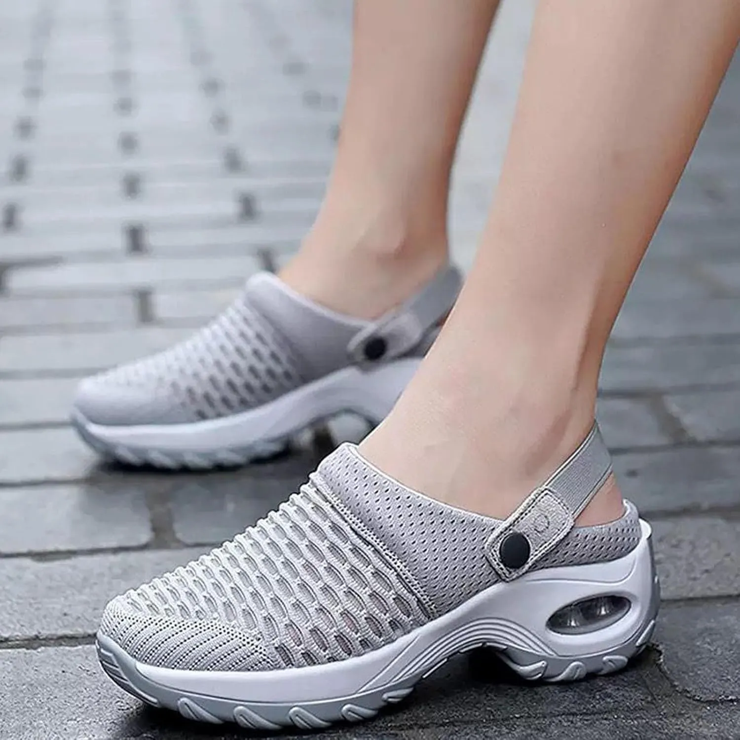 Women's Orthopedic Clogs with Air Cushion Support to Reduce Back and Knee Pressure, Walking Orthopedic Clogs for Arch Support Shoes Plantar Fasciitis Slippers Orthopedic Slip On Sandals