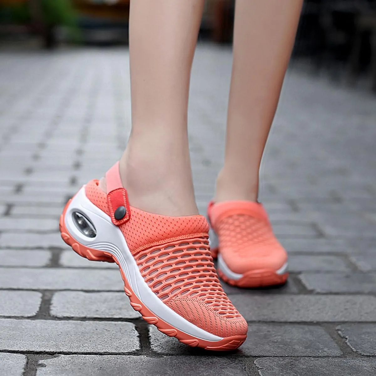 Women's Orthopedic Clogs with Air Cushion Support to Reduce Back and Knee Pressure, Walking Orthopedic Clogs for Arch Support Shoes Plantar Fasciitis Slippers Orthopedic Slip On Sandals