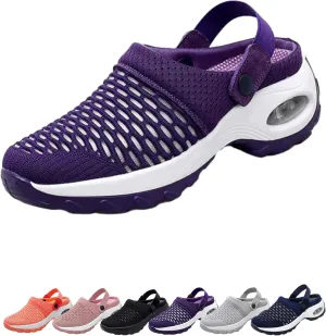 Women's Orthopedic Clogs with Air Cushion Support to Reduce Back and Knee Pressure, Walking Orthopedic Clogs for Arch Support Shoes Plantar Fasciitis Slippers Orthopedic Slip On Sandals