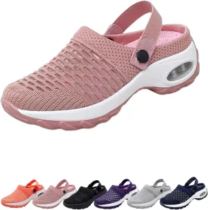 Women's Orthopedic Clogs with Air Cushion Support to Reduce Back and Knee Pressure, Walking Orthopedic Clogs for Arch Support Shoes Plantar Fasciitis Slippers Orthopedic Slip On Sandals