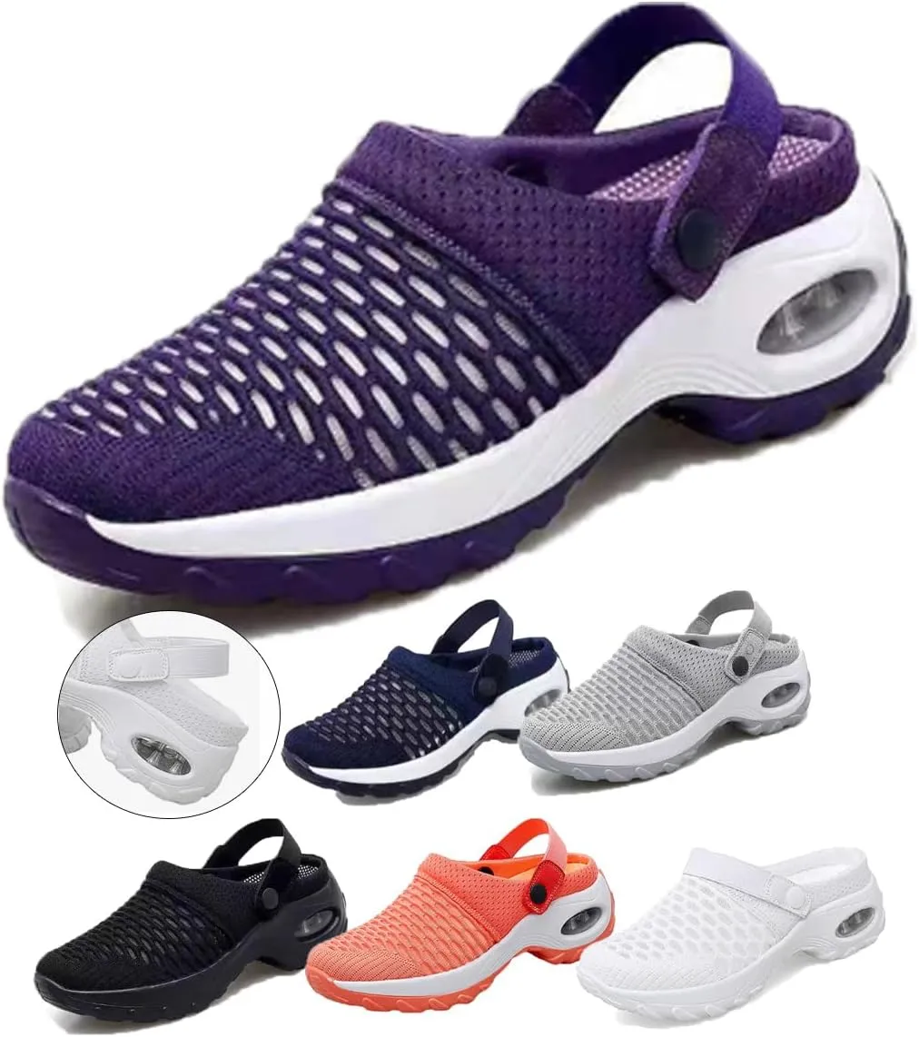 Women's Orthopedic Clogs with Air Cushion Support to Reduce Back and Knee Pressure, Walking Shoes Slippers Sandals Air Cushion Orthopedic Slip On Shoes