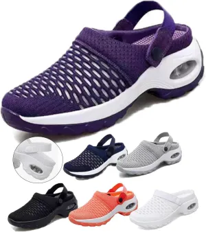 Women's Orthopedic Clogs with Air Cushion Support to Reduce Back and Knee Pressure, Walking Shoes Slippers Sandals Air Cushion Orthopedic Slip On Shoes