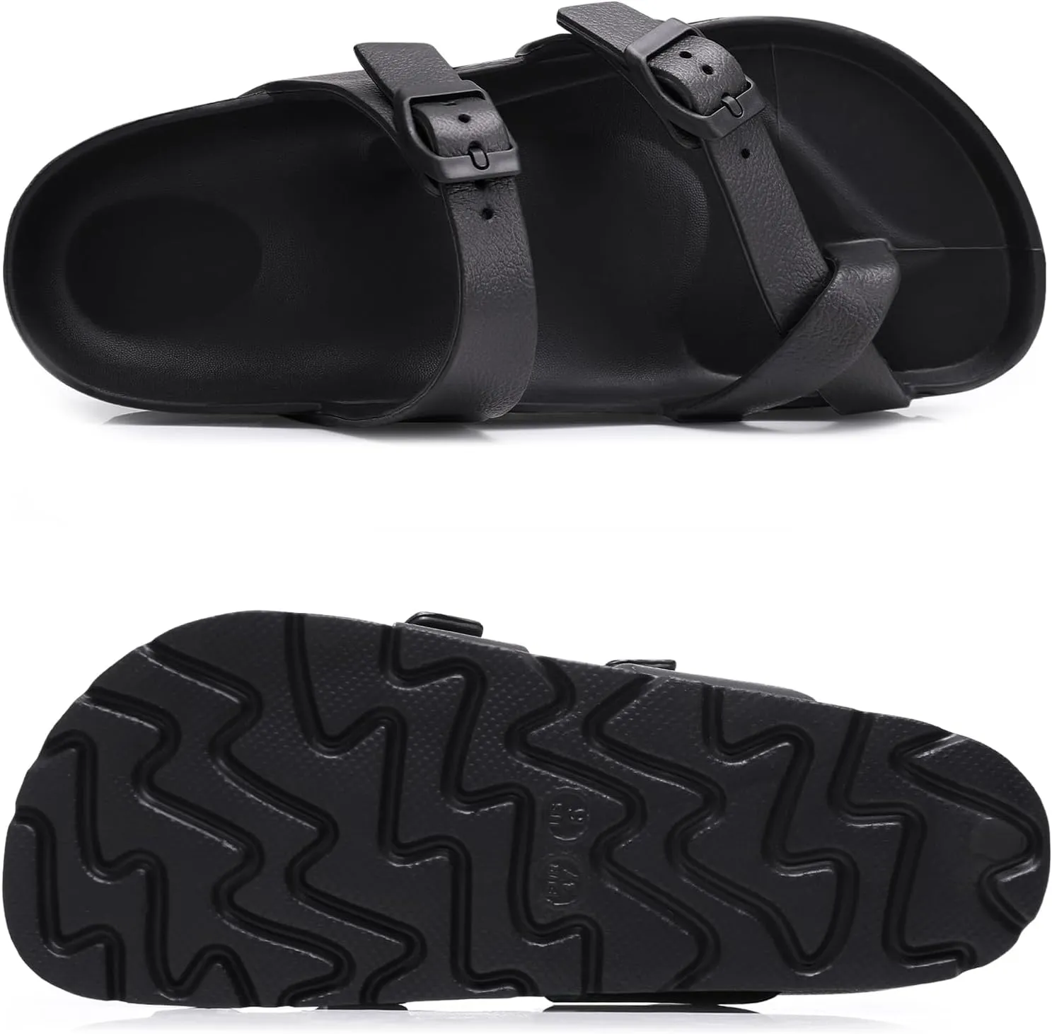 Women's Platform Sandals with Arch Support Comfortable Foam Slides Summer Beach Sandals with Adjustable Buckle