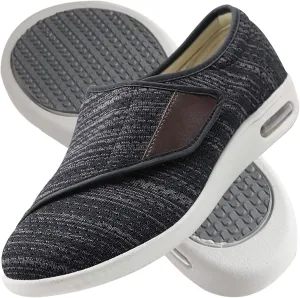 Womens Slip On Casual Shoes Diabetic Sandals Men Extra Wide Width Walking Sandals with Arch Support Comfortable Lightweight Sandals with Adjustable Straps for Plantar Fasciitis