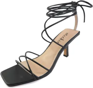 Women’s Strappy Lace Up Heeled Sandals