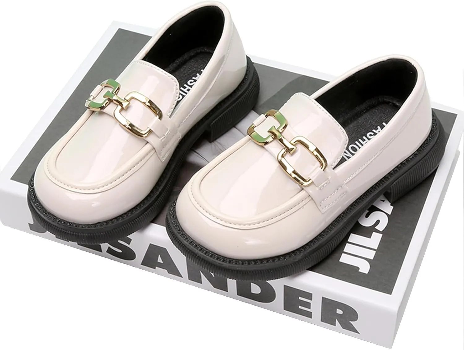 WUIWUIYUToddlers Girls Loafers Oxford Flats Casual Moccasins Slip-On School Uniform Walking Boat Dress Shoes