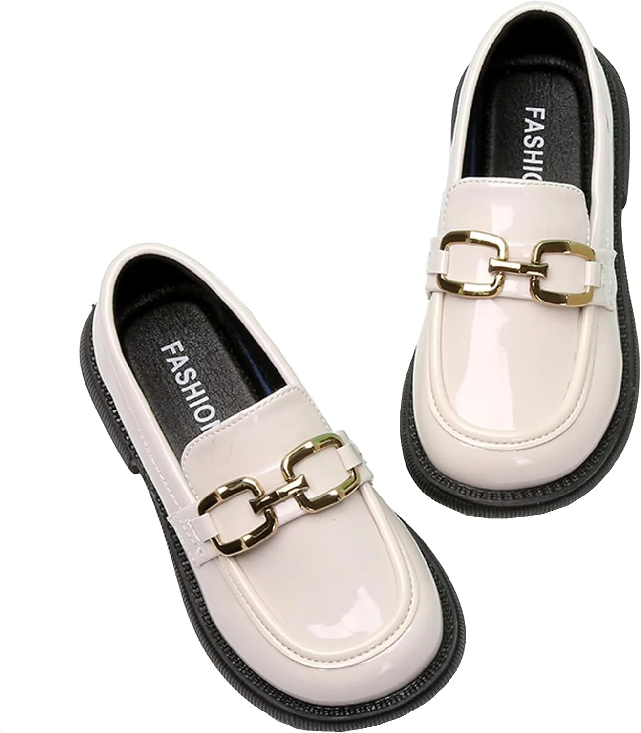 WUIWUIYUToddlers Girls Loafers Oxford Flats Casual Moccasins Slip-On School Uniform Walking Boat Dress Shoes