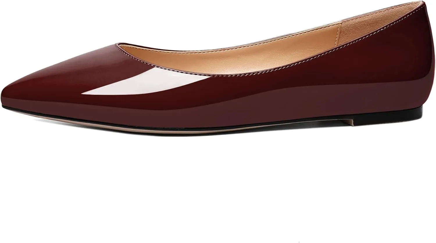 Zamikoo Flats Shoes Women, Pointed Toe Slip On Loafer Flats Shoes Pumps for Office Casual Dressy Comfortable