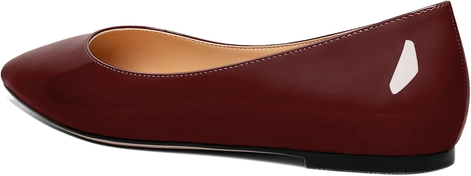 Zamikoo Flats Shoes Women, Pointed Toe Slip On Loafer Flats Shoes Pumps for Office Casual Dressy Comfortable
