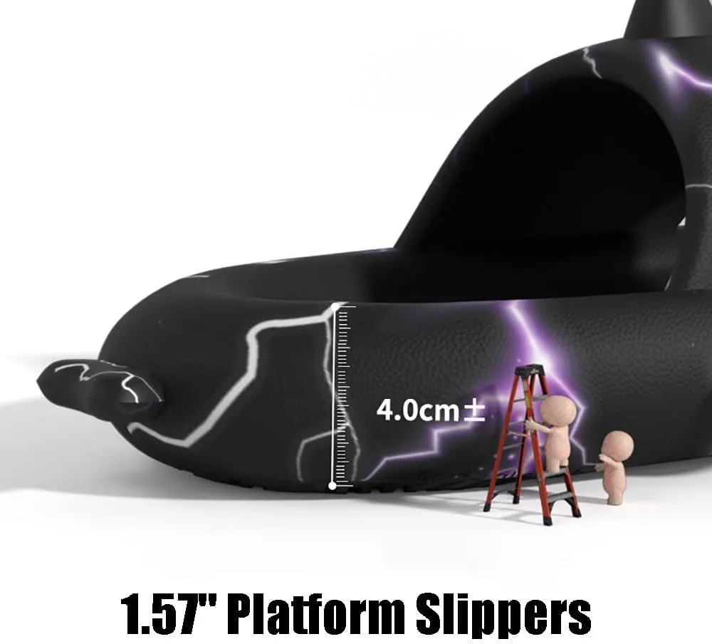 Zureto 2024 New Shark Slides Upgraded Thick Bouncy Cushion Cloud Shark Slides Shark Slides for Women Men Novelty Cloud Shark Slippers
