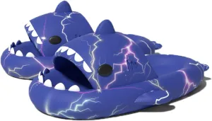 Zureto 2024 New Shark Slides Upgraded Thick Bouncy Cushion Cloud Shark Slides Shark Slides for Women Men Novelty Cloud Shark Slippers